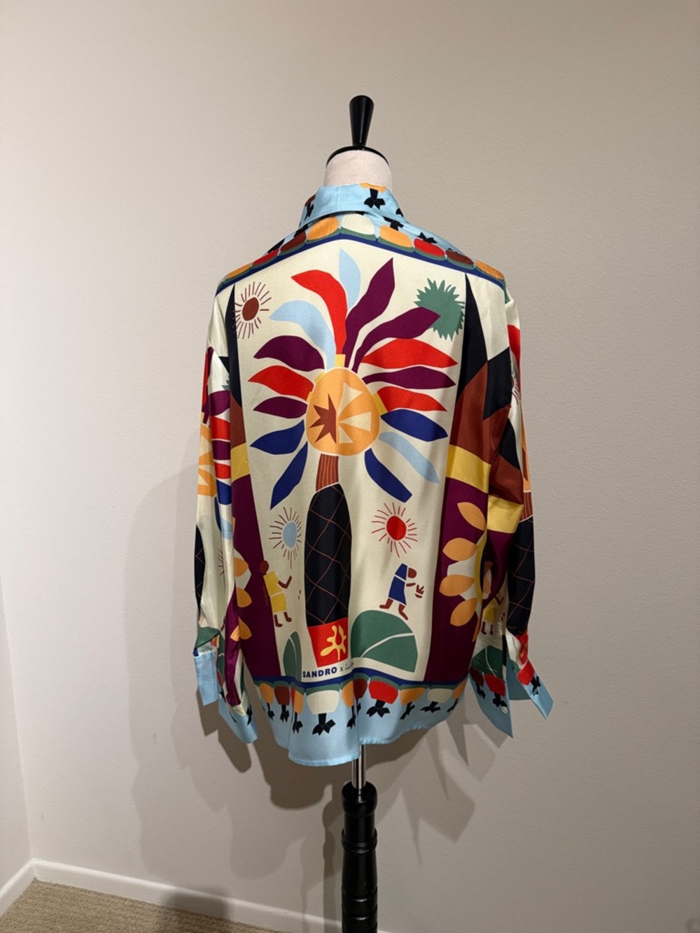 Sandro x Louis Barthélemy Silk Graphic Shirt - Picture 8 of 12